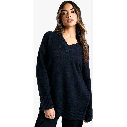 Pull Oversize À Col V En Maille - M - boohoo - Modalova