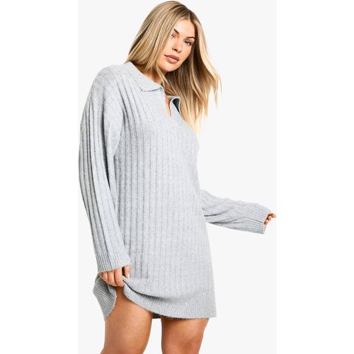 Robe Pull Douillette À Col Contrastant - S - boohoo - Modalova