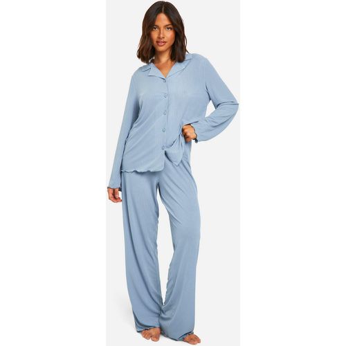 Ensemble De Pyjama Côtelé Avec Pantalon Boutonné - 36 - boohoo - Modalova