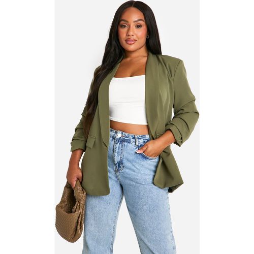 Grande Taille - Blazer À Manches Froncées - 44 - boohoo - Modalova