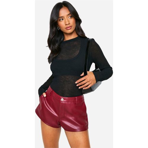 Petite" - Short Mi-Long En Synthétique - 34 - boohoo - Modalova