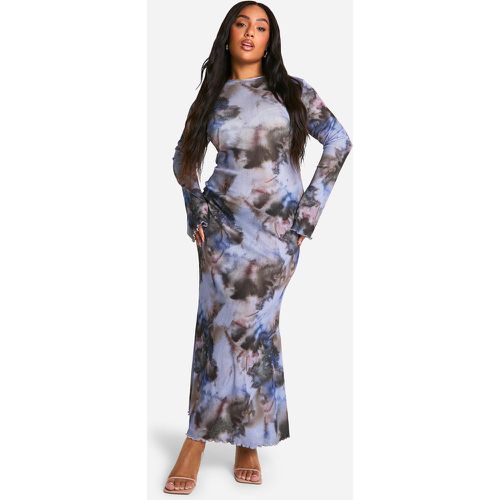 Grande Taille - Robe Longue À Imprimé Abstrait - 44 - boohoo - Modalova