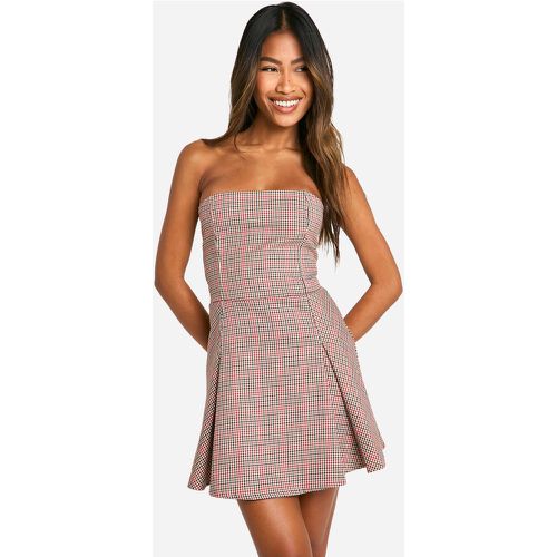 Robe Courte Habillée À Carreaux - 40 - boohoo - Modalova