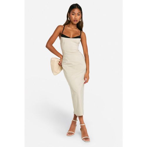 Robe Mi-Longue À Empiècement Contrastant - 36 - boohoo - Modalova