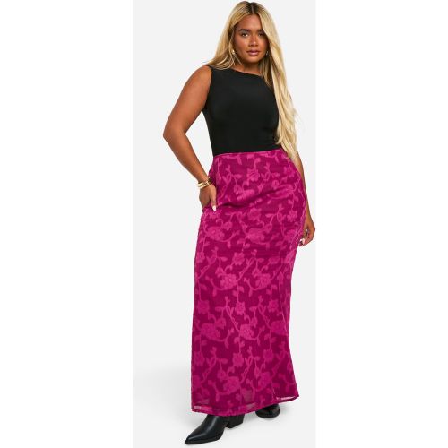 Grande Taille - Jupe Longue Fleurie - 44 - boohoo - Modalova