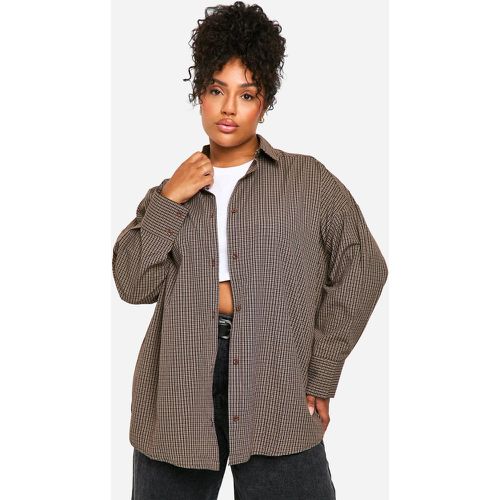 Grande Taille - Chemise Oversize À Carreaux - 56 - boohoo - Modalova