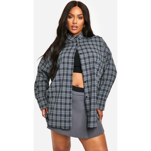 Grande Taille - Chemise Oversize À Carreaux - 46 - boohoo - Modalova