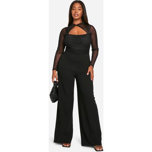 Grande Taille - Combinaison Large En Mesh - 44 - boohoo - Modalova