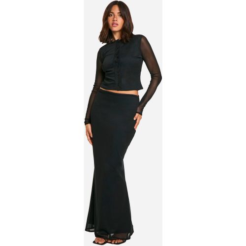 Jupe Longue En Mesh - 34 - boohoo - Modalova