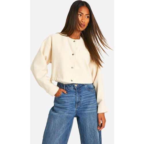 Bomber Effet Laine - 36 - boohoo - Modalova