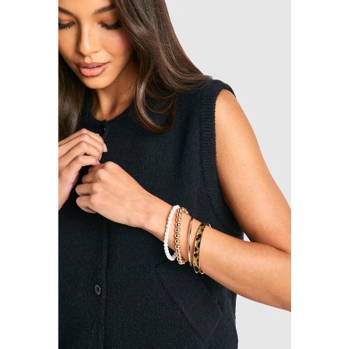 Lot De Bracelets Multiples À Imprimé Léopard - One Size - boohoo - Modalova