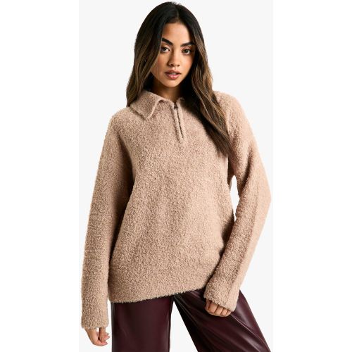 Pull En Maille À Col Contrastant - L - boohoo - Modalova