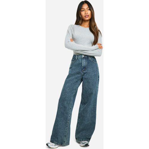 Jean Basique Super Large Taille Haute - 6/30L - boohoo - Modalova
