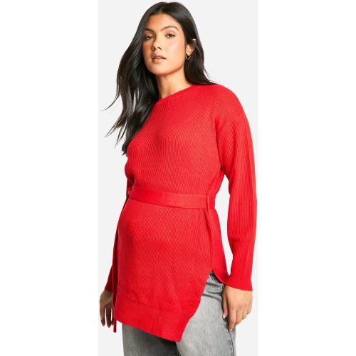 Maternité - Pull De Grossesse Fendu À Nouer - S - boohoo - Modalova