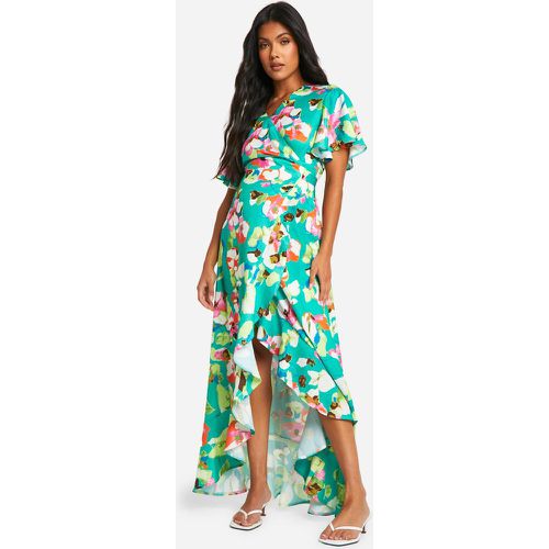 Maternité - Robe Longue Fleurie À Volants - 38 - boohoo - Modalova