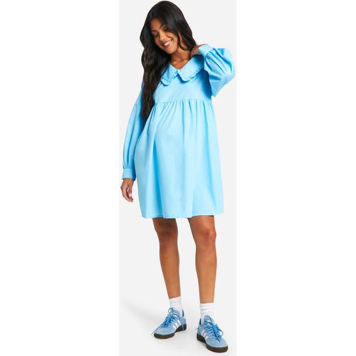 Maternité - Robe De Grossesse À Manches Longues Et Volants - 40 - boohoo - Modalova