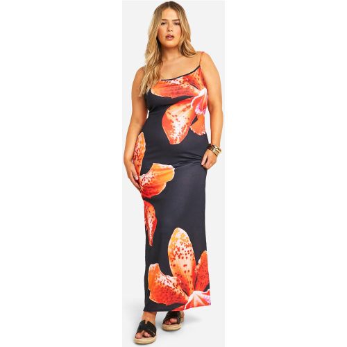 Grande Taille - Robe Longue Fleurie - 44 - boohoo - Modalova