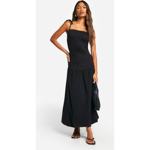 Robe Mi-Longue Froncée À Bretelles - 36 - boohoo - Modalova