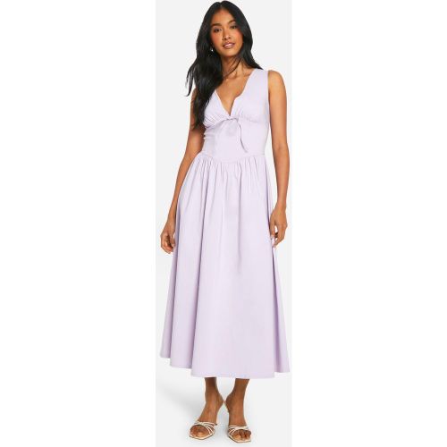 Robe Champêtre Mi-Longue Nouée À L'Avant - 46 - boohoo - Modalova