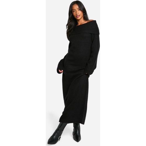Petite" - Robe Pull Oversize Premium À Col Bateau - L - boohoo - Modalova