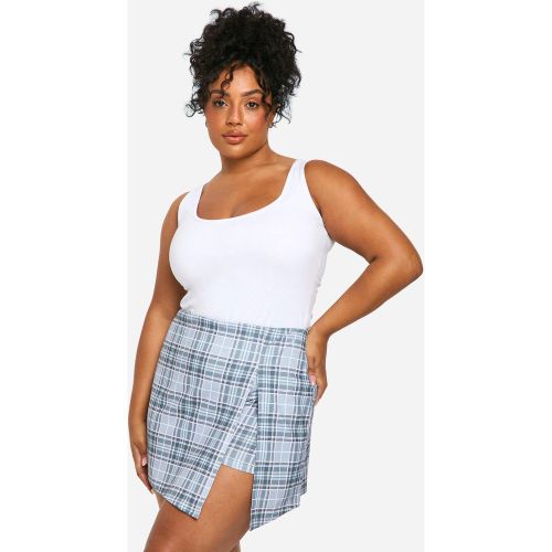 Grande Taille - Jupe-Short De Tailleur À Carreaux - 44 - boohoo - Modalova