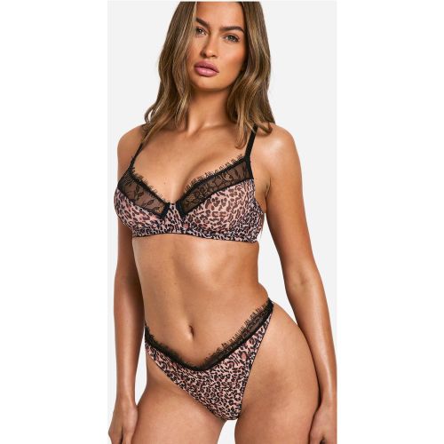 String En Dentelle À Imprimé Léopard - S - boohoo - Modalova