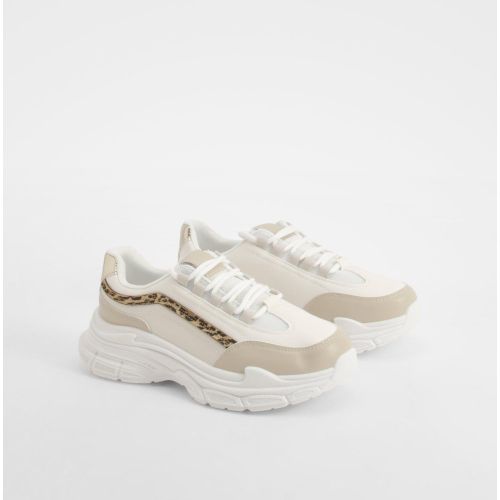 Baskets Sportives À Plateforme Et Imprimé Léopard - 37 - boohoo - Modalova