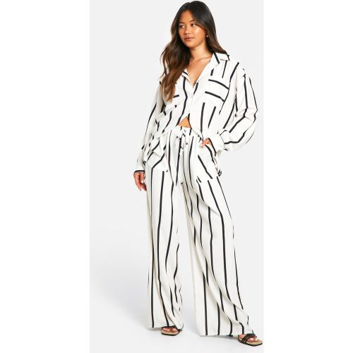 Pantalon Large À Rayures - 34 - boohoo - Modalova