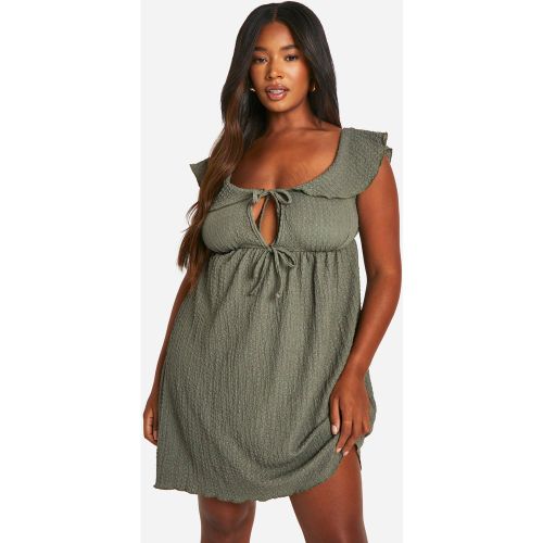Plus" Textured Off Shoulder Skater Dress - 44 - boohoo - Modalova