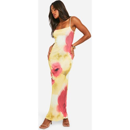 Robe Longue Fleurie À Bretelles - 36 - boohoo - Modalova