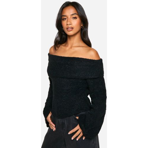 Petite" - Pull En Polaire À Épaules Dénudées - S - boohoo - Modalova