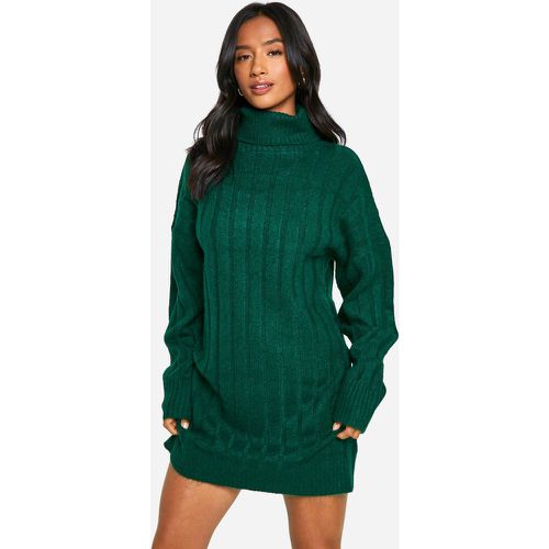 Petite" - Robe Pull Côtelée À Col Roulé - S - boohoo - Modalova