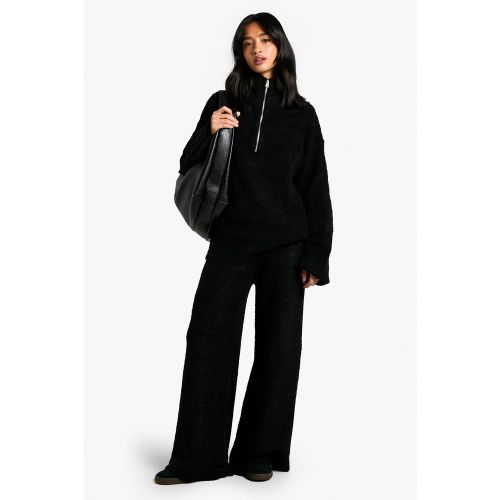 Petite" - Ensemble Oversize Avec Pull À Col Zippé Et Pantalon Large - S - boohoo - Modalova