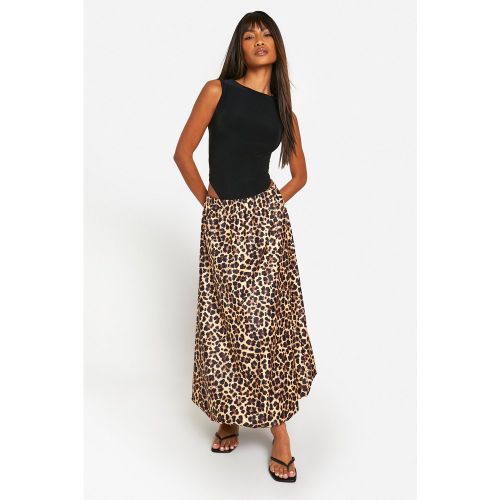 Jupe Longue Bouffante À Imprimé Léopard - 34 - boohoo - Modalova