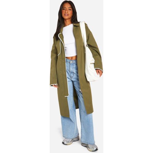 Petite" - Trench Contrastant - 38 - boohoo - Modalova