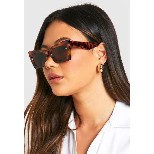 Lunettes De Soleil Œil De Chat Motif Écaille De Tortue - One Size - boohoo - Modalova