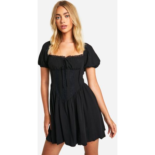 Robe Champêtre À Manches Bouffantes - 44 - boohoo - Modalova