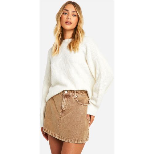 Mini-Jupe En Jean Délavé - 36 - boohoo - Modalova