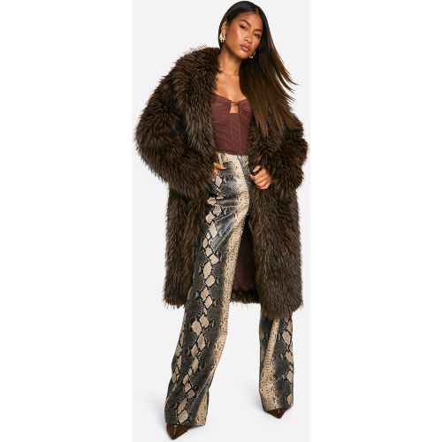 Manteau Mi-Long En Synthétique Premium - 36 - boohoo - Modalova