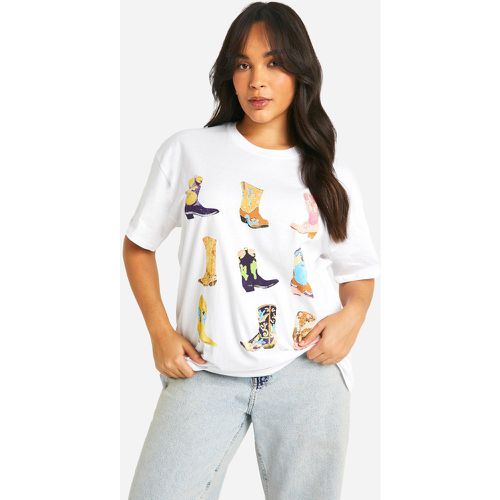 Grande Taille - T-Shirt Oversize À Imprimé Cowboy - 46 - boohoo - Modalova