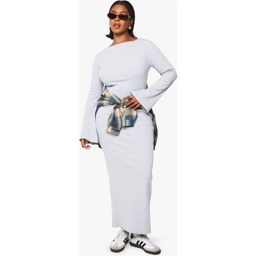 Grande Taille - Robe Évasée Côtelée Basique - 56 - boohoo - Modalova