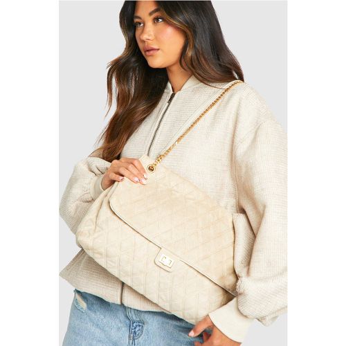 Sac À Main Matelassé En Faux Daim - One Size - boohoo - Modalova