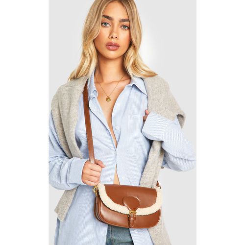 Sac À Bandoulière En Polaire - One Size - boohoo - Modalova