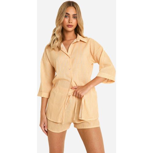 Ensemble Oversize À Rayures Avec Short - 34 - boohoo - Modalova
