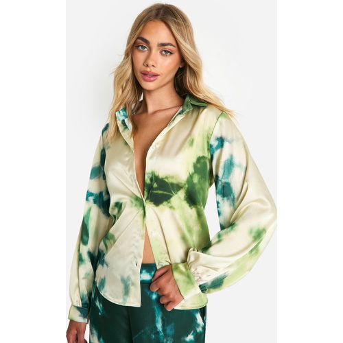 Chemise Oversize Tie Dye - 38 - boohoo - Modalova