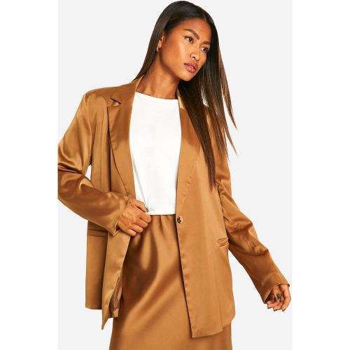 Blazer Premium Oversize Satiné - 38 - boohoo - Modalova