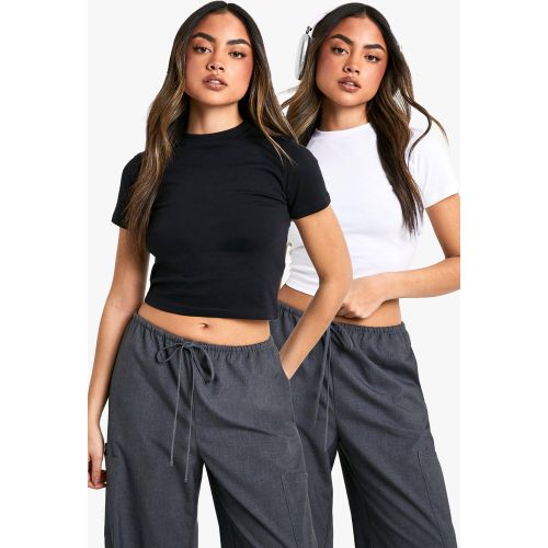 Lot De 2 T-Shirts Courts Basiques - 34 - boohoo - Modalova