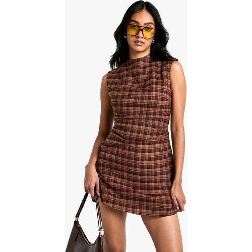 Robe Courte Habillée À Carreaux - 38 - boohoo - Modalova