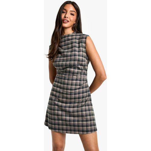 Robe Courte Habillée À Carreaux - 38 - boohoo - Modalova