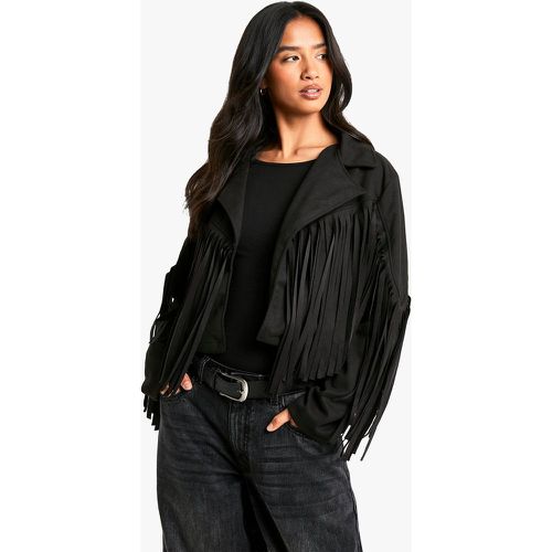 Veste En Faux Daim À Franges - M - boohoo - Modalova